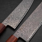 Nakiri & Santoku VG-10 Damast Rosen- und Ebenholz Sakura Set-[Musashi]-[Japan-Küchenmesser]