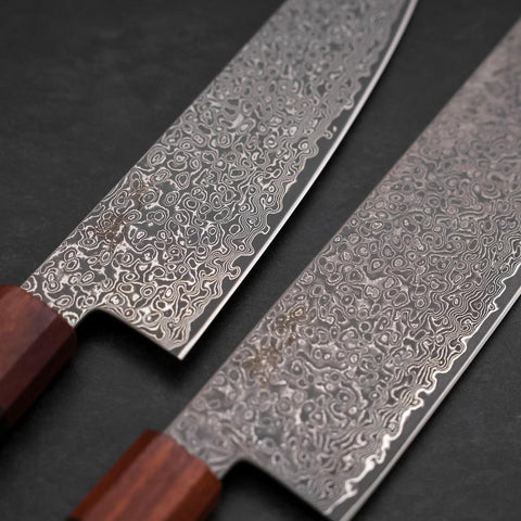 Nakiri & Santoku VG-10 Damast Rosen- und Ebenholz Sakura Set-[Musashi]-[Japan-Küchenmesser]