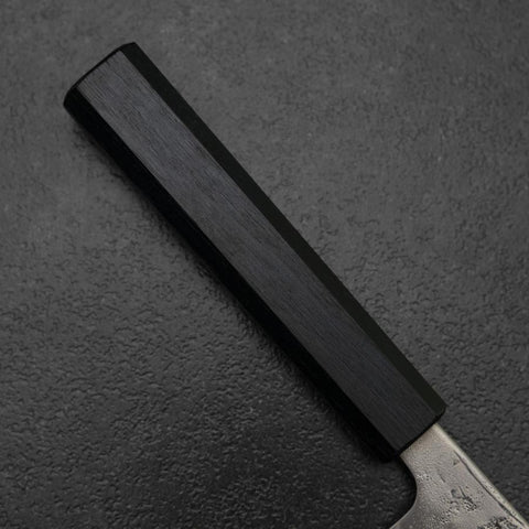 Nakiri Schwedenstahl Nashiji Washi Damast Blauer Urushi Griff 165mm-[Musashi]-[Japan-Küchenmesser]