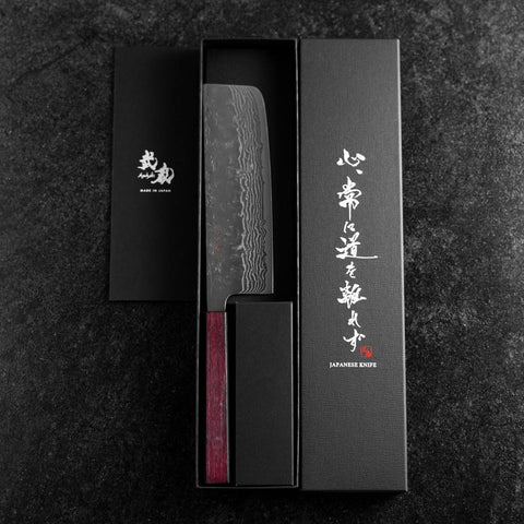 Nakiri Schwedenstahl Nashiji Washi Damast Lila Urushi Griff 165mm-[Musashi]-[Japan-Küchenmesser]