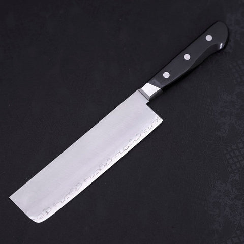 Nakiri Schwedenstahl Poliert Westlicher Griff 165mm-[Musashi]-[Japan-Küchenmesser]