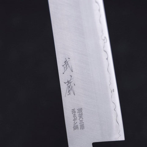 Nakiri Schwedenstahl Poliert Westlicher Griff 165mm-[Musashi]-[Japan-Küchenmesser]