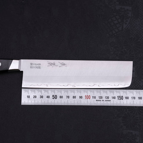 Nakiri Schwedenstahl Poliert Westlicher Griff 165mm-[Musashi]-[Japan-Küchenmesser]