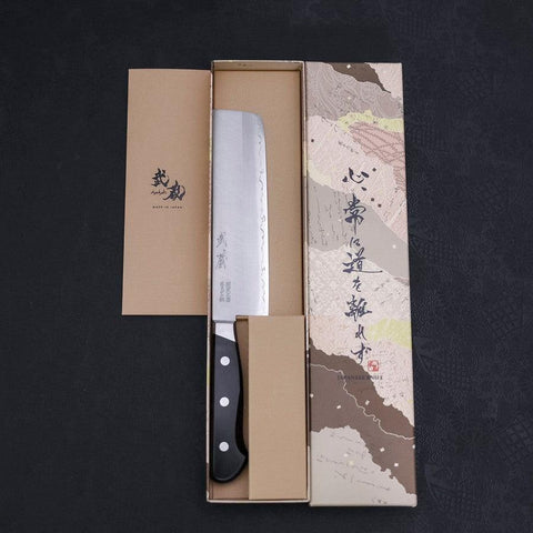 Nakiri Schwedenstahl Poliert Westlicher Griff 165mm-[Musashi]-[Japan-Küchenmesser]