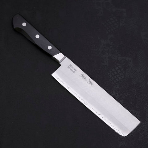 Nakiri Schwedenstahl Poliert Westlicher Griff 165mm-[Musashi]-[Japan-Küchenmesser]