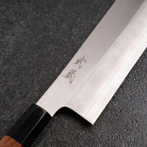 Nakiri Silver Steel #3 Kasumi Büffelhorn und Bubinga Griff 165mm-[Musashi]-[Japan-Küchenmesser]