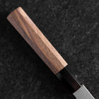 Nakiri Silver Steel #3 Kasumi Büffelhorn und Walnussholz Griff 165mm-[Musashi]-[Japan-Küchenmesser]