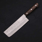 Nakiri Silver Steel #3 Nashiji Brauner Westlicher Griff 165mm-[Musashi]-[Japan-Küchenmesser]