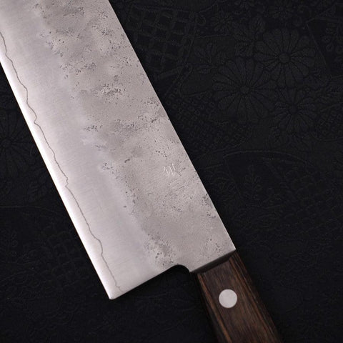 Nakiri Silver Steel #3 Nashiji Brauner Westlicher Griff 165mm-[Musashi]-[Japan-Küchenmesser]