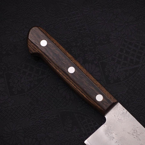 Nakiri Silver Steel #3 Nashiji Brauner Westlicher Griff 165mm-[Musashi]-[Japan-Küchenmesser]