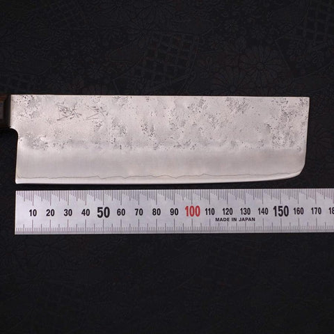 Nakiri Silver Steel #3 Nashiji Brauner Westlicher Griff 165mm-[Musashi]-[Japan-Küchenmesser]