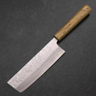Nakiri Silver Steel #3 Nashiji Olivenholz Griff 165mm-[Musashi]-[Japan-Küchenmesser]