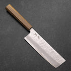 Nakiri Silver Steel #3 Nashiji Olivenholz Griff 165mm-[Musashi]-[Japan-Küchenmesser]