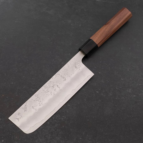 Nakiri Silver Steel #3 Nashiji Walnussholz Griff 165mm-[Musashi]-[Japan-Küchenmesser]