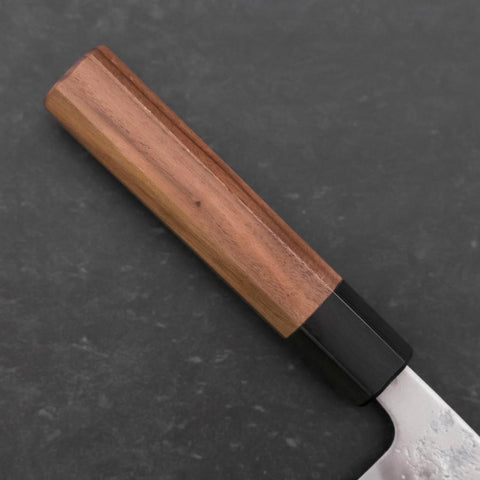 Nakiri Silver Steel #3 Nashiji Walnussholz Griff 165mm-[Musashi]-[Japan-Küchenmesser]