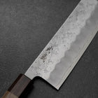 Nakiri Silver Steel #3 Nashiji Walnut Handle 165mm (6.5”)-[Musashi]-[Japan-Küchenmesser]