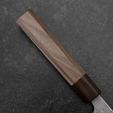 Nakiri Silver Steel #3 Nashiji Walnut Handle 165mm (6.5”)-[Musashi]-[Japan-Küchenmesser]