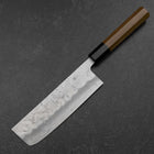 Nakiri Silver Steel #3 Nashiji Washi Büffelhorn und Bubinga Griff 165mm-[Musashi]-[Japan-Küchenmesser]