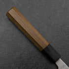 Nakiri Silver Steel #3 Nashiji Washi Büffelhorn und Bubinga Griff 165mm-[Musashi]-[Japan-Küchenmesser]