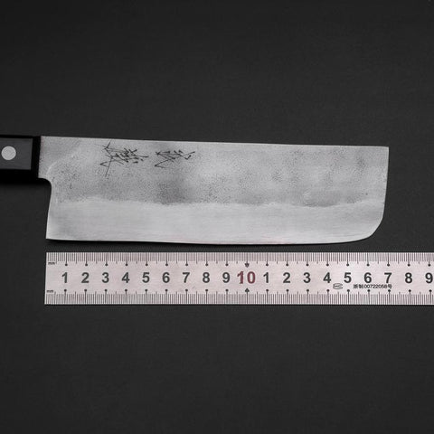 Nakiri Silver Steel #3 Nashiji Westlicher Griff 170mm-[Musashi]-[Japan-Küchenmesser]