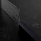 Nakiri Silver Steel #3 Nawame Damast Blauer Urushi Griff 165mm-[Musashi]-[Japan-Küchenmesser]