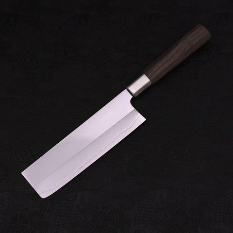 Nakiri Silver Steel #3 Walnussholz Griff 165mm-[Musashi]-[Japan-Küchenmesser]