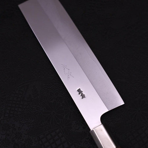 Nakiri Silver Steel #3 Walnussholz Griff 165mm-[Musashi]-[Japan-Küchenmesser]