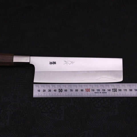 Nakiri Silver Steel #3 Walnussholz Griff 165mm-[Musashi]-[Japan-Küchenmesser]