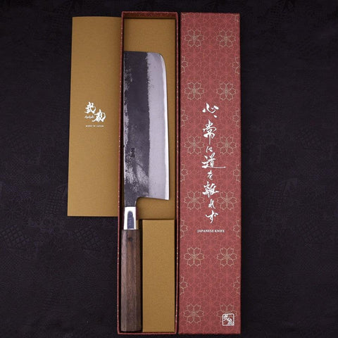 Nakiri Silver Steel #3 Walnussholz Griff 165mm-[Musashi]-[Japan-Küchenmesser]
