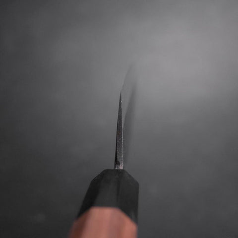 Nakiri Stainless Clad Blue Steel #2 Kurouchi Walnut Handle 165mm (6.5”)-[Musashi]-[Japanese-Kitchen-Knives]