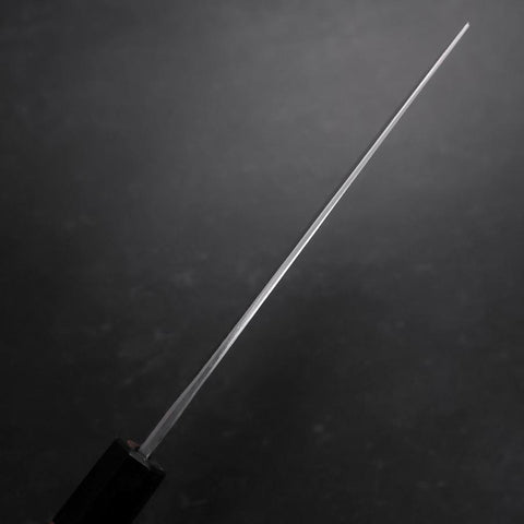 Nakiri Stainless Clad Blue Steel #2 Kurouchi Walnut Handle 165mm (6.5”)-[Musashi]-[Japanese-Kitchen-Knives]