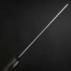 Nakiri Stainless Clad Blue Super Polished Western Black Red Handle 160mm (Tsuba-nashi) (6.3”)-[Musashi]-[Japan-Küchenmesser]