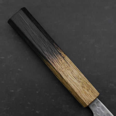 Nakiri Stainless Clad White Steel #2 Tsuchime Yaki Urushi Handle 165mm (6.5”)-[Musashi]-[Japan-Küchenmesser]