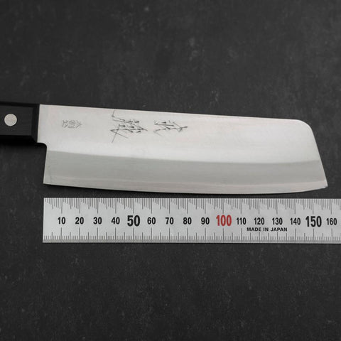 Nakiri VG-1 Polished Western Black Handle 160mm (6.3”)-[Musashi]-[Japanese-Kitchen-Knives]