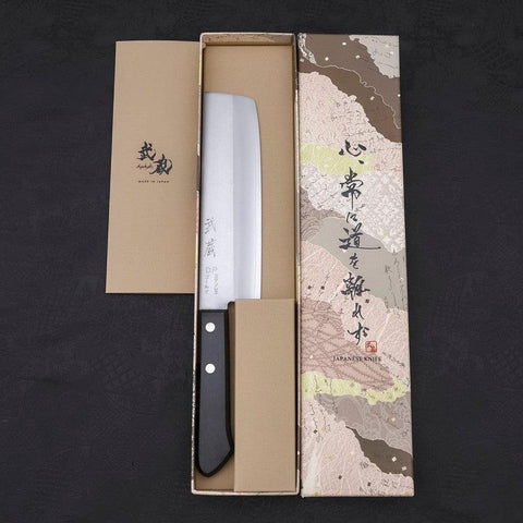 Nakiri VG-1 Poliert Westlicher Griff in Schwarz 165mm-[Musashi]-[Japan-Küchenmesser]