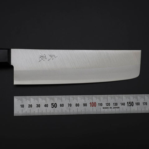 Nakiri VG-1 Poliert Schwarzer Westlicher Griff 165mm (Tsuba-nashi)-[Musashi]-[Japan-Küchenmesser]