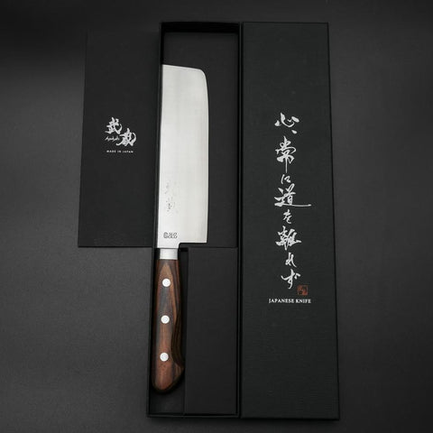 Nakiri VG-1 Poliert Westlicher Griff 165mm-[Musashi]-[Japan-Küchenmesser]