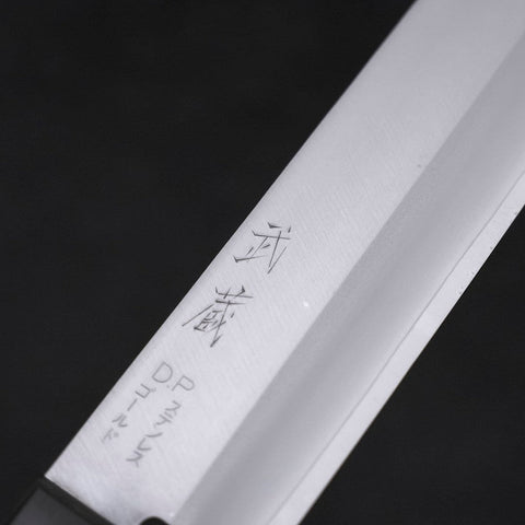 Nakiri VG-1, Poliert Westlicher Griff in Schwarz, 165mm-[Musashi]-[Japan-Küchenmesser]