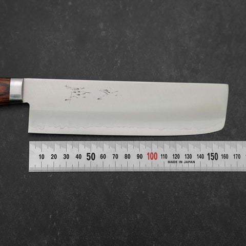 Nakiri VG-1 Poliert Westlicher Mahagoni Griff 165mm-[Musashi]-[Japan-Küchenmesser]