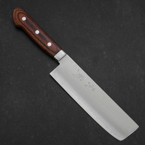 Nakiri VG-1 Poliert Westlicher Mahagoni Griff 165mm-[Musashi]-[Japan-Küchenmesser]
