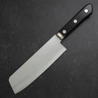 Nakiri VG-1 Poliert Westlicher Schwarzer Griff 160mm-[Musashi]-[Japan-Küchenmesser]