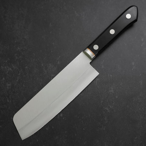 Nakiri VG-1 Poliert Westlicher Schwarzer Griff 160mm-[Musashi]-[Japan-Küchenmesser]