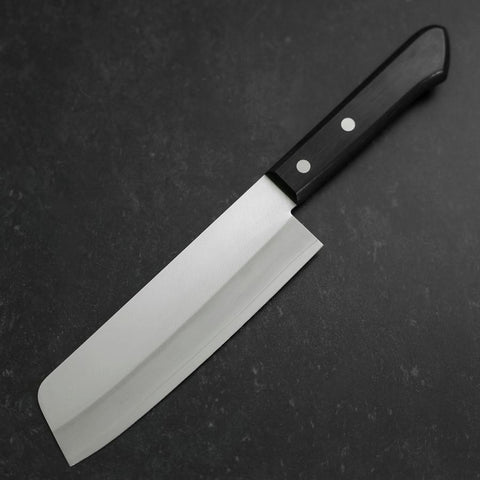 Nakiri VG-1 Poliert Westlicher Schwarzer Griff 160mm-[Musashi]-[Japan-Küchenmesser]