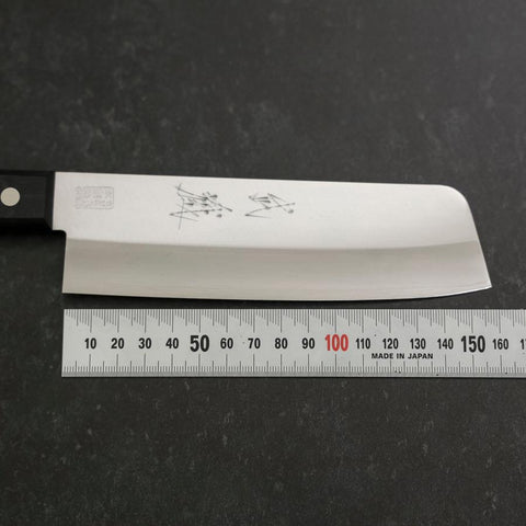 Nakiri VG-1 Poliert Westlicher Schwarzer Griff 160mm-[Musashi]-[Japan-Küchenmesser]