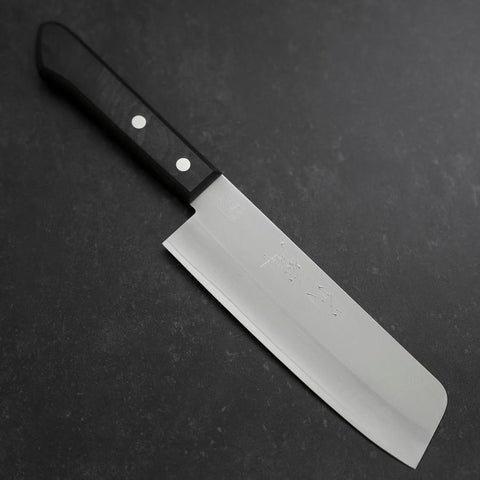 Nakiri VG-1 Poliert Westlicher Schwarzer Griff 160mm-[Musashi]-[Japan-Küchenmesser]