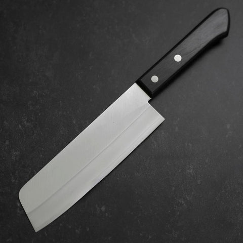 Nakiri VG-1 Poliert Westlicher Schwarzer Griff 160mm (Tsuba-nashi) Limitiert-[Musashi]-[Japan-Küchenmesser]