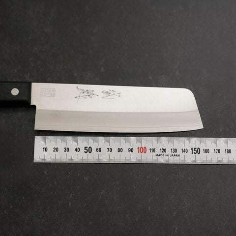 Nakiri VG-1 Poliert Westlicher Schwarzer Griff 160mm (Tsuba-nashi) Limitiert-[Musashi]-[Japan-Küchenmesser]