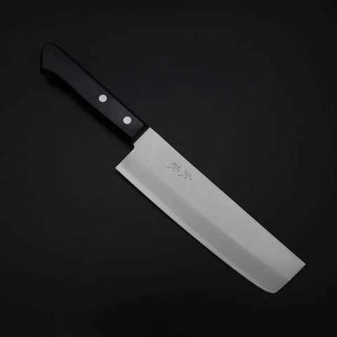 Nakiri VG-1 Polished Western Black Handle 165mm (Tsuba-nashi)-[Musashi]-[Japanese-Kitchen-Knives]