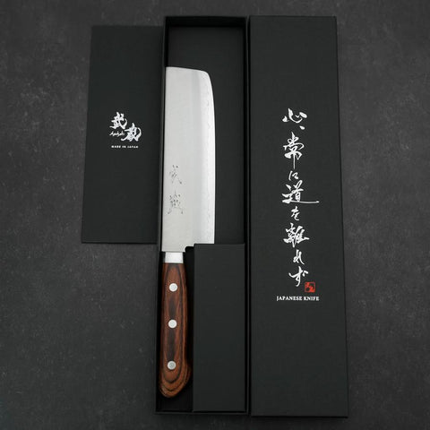 Nakiri VG-1 Polished Western Mahogany Handle 165mm (6.5”)-[Musashi]-[Japan-Küchenmesser]