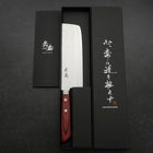 Nakiri VG-1 Tsuchime Western Red Mahogany Handle 165mm (6.5”)-[Musashi]-[Japan-Küchenmesser]